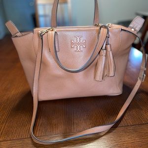Tory Burch Thea Large Satchel Classic Tan